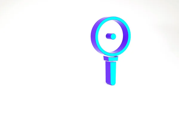 Türkiz serpenyő ikon elszigetelt fehér alapon. Sült vagy sült étel szimbólum. Minimalizmus koncepció. 3d illusztráció 3D render — Stock Fotó