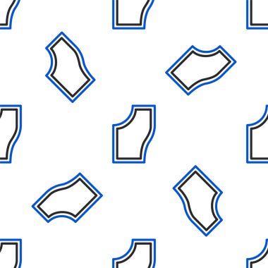 Çizgi Dikiş Deseni simgesi beyaz arkaplanda izole edilmiş kusursuz desen. Dikiş için işaretler. Renkli taslak konsepti. Vektör.