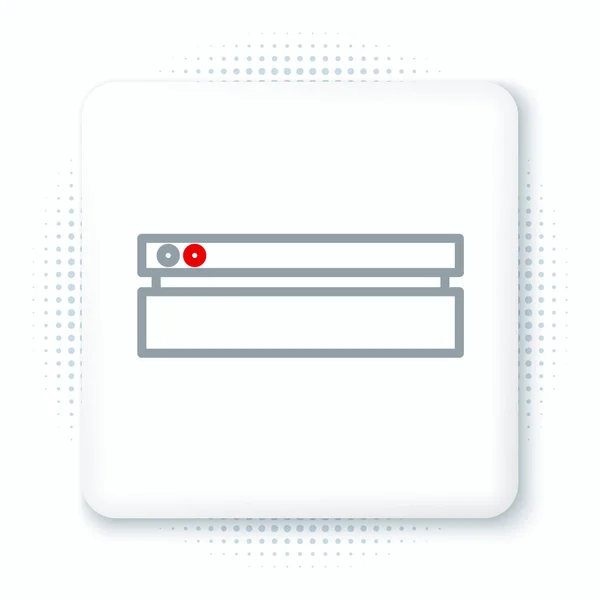 Ligne Icône Console Jeu Vidéo Isolé Sur Fond Blanc Concept — Image vectorielle