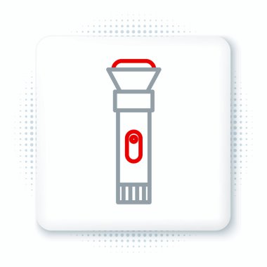 El feneri simgesi beyaz arkaplanda izole edildi. Renkli taslak konsepti. Vektör.