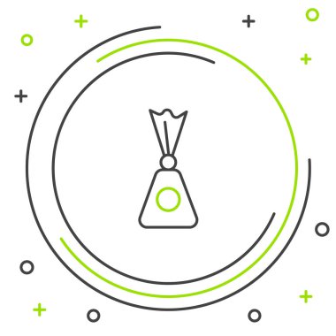 Çizgi Şekeri simgesi beyaz arkaplanda izole edildi. Renkli taslak konsepti. Vektör.