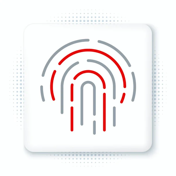 Zeile Fingerabdruck Symbol Isoliert Auf Weißem Hintergrund App Symbol Erkennungszeichen — Stockvektor