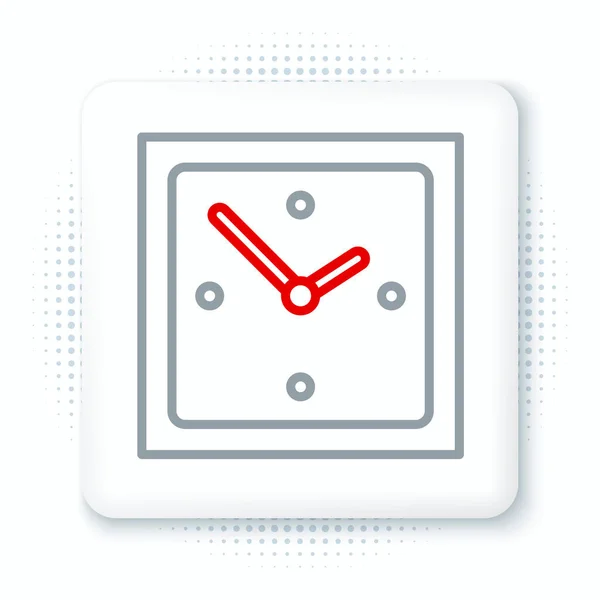 Icona Dell Orologio Linea Isolato Sfondo Bianco Simbolo Temporale Concetto — Vettoriale Stock
