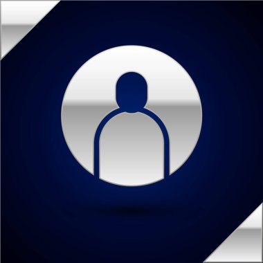 Koyu mavi arkaplanda izole edilmiş bir hesap ekran simgesi oluştur. Vektör İllüstrasyonu.