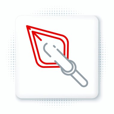 Hipster ok ucu simgesi beyaz arkaplanda izole edildi. Renkli taslak konsepti. Vektör.