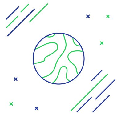 Düşen Yıldızlar simgesi beyaz arkaplanda izole edildi. Göktaşı, göktaşı, kuyruklu yıldız, asteroid, yıldız ikonu. Renkli taslak konsepti. Vektör.