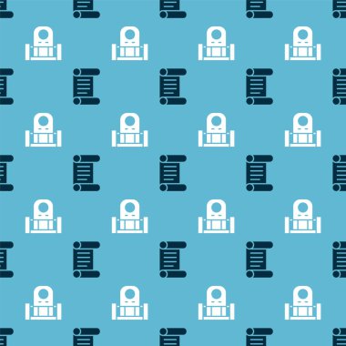 KHK, parşömen, parşömen ve mezar taşını kusursuz bir şablona yerleştirin. Vektör.