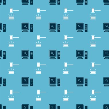 Arama 'yı bilgisayar ekranına, Yargıç tokmağı da kusursuz desene ayarlayın. Vektör.