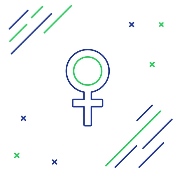 Line Female Gender Symbol Symbol Isoliert Auf Weißem Hintergrund Venus — Stockvektor