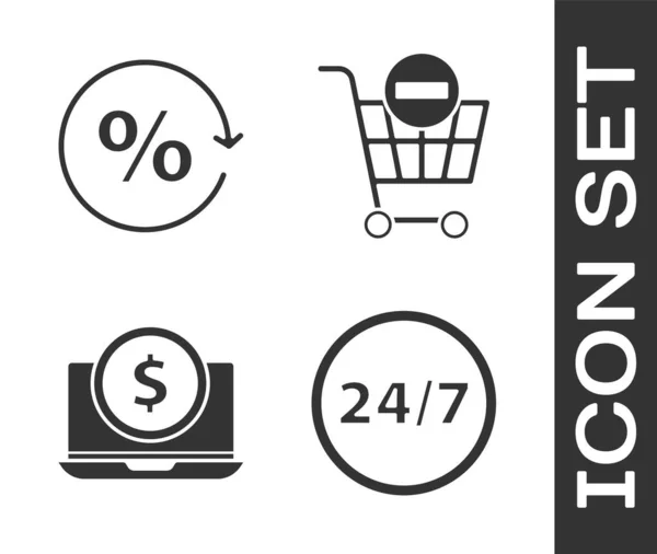 Definir Relógio Horas Desconto Por Cento Tag Computador Portátil Com —  Vetores de Stock