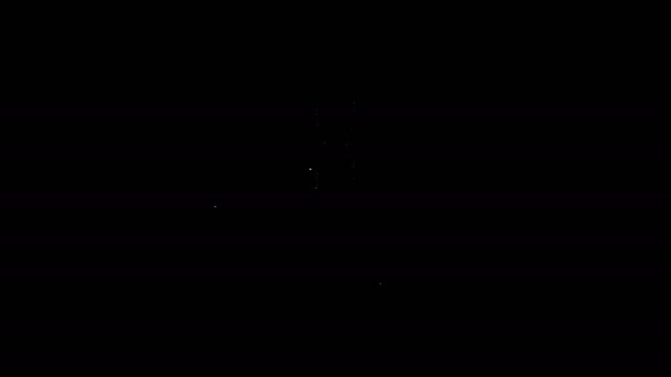 Λευκό σπιράλ DNA γραμμής και εικονίδιο μόνιτορ υπολογιστή απομονωμένο σε μαύρο φόντο. Πολυγωνική ιατρική τεχνολογία έρευνα πλέγματος τέχνης. 4K Γραφική κίνηση κίνησης βίντεο — Αρχείο Βίντεο