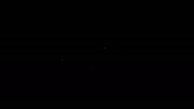Virüs, bakteriyel ya da alerjik konjonktivit ikonu nedeniyle beyaz çizgi kırmızımsı göz siyah arkaplanda izole edilmiş. 4K Video hareketli grafik canlandırması