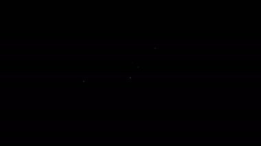 Beyaz çizgi ilk yardım çantası simgesi siyah arkaplanda izole edildi. Haçlı sağlık kutusu. Acil durumlar için tıbbi ekipman. Sağlık sigortası konsepti. 4K Video hareketli grafik canlandırması