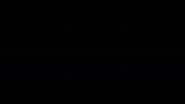 Beyaz çizgi görev listesi simgesi siyah arkaplanda izole edildi. Kontrol listesi sembolü. Anket anketi ya da anket geri bildirim formu. 4K Video hareketli grafik canlandırması