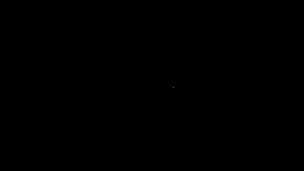Línea blanca Barra de jabón aislada sobre fondo negro. Jabonera con burbujas. Animación gráfica de vídeo 4K — Vídeos de Stock