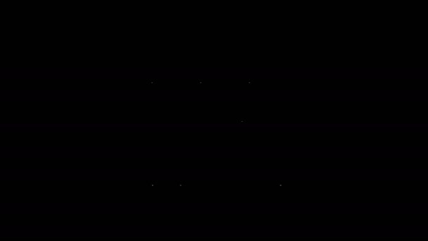 Witte lijn Online klasse pictogram geïsoleerd op zwarte achtergrond. Online onderwijs concept. 4K Video motion grafische animatie — Stockvideo