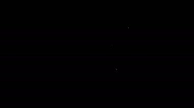 Beyaz çizgi Tarayıcı pencere simgesi siyah arkaplanda izole edildi. 4K Video hareketli grafik canlandırması