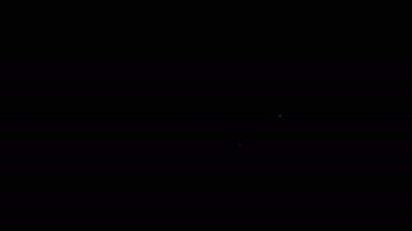 Beyaz çizgi Siyah arkaplanda izole hesap ekranı simgesi oluştur. 4K Video hareketli grafik canlandırması