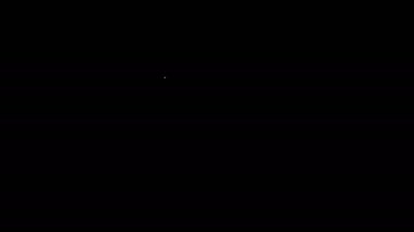 Beyaz çizgi kesme tahtası simgesi siyah arkaplanda izole edildi. Kesme tahtası sembolü. 4K Video hareketli grafik canlandırması