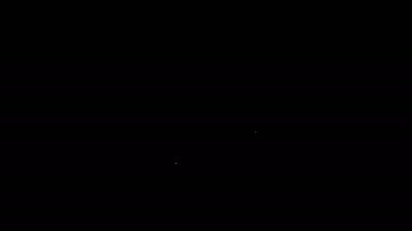 Siyah arkaplanda izole edilmiş beyaz çizgi kök x kabartma simgesi. Matematiksel ifade. 4K Video hareketli grafik canlandırması