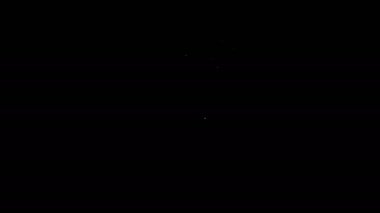 Astronomik Gözlemevi simgesi siyah arkaplanda izole edildi. Teleskoplu bir gözlemevi. Bilimsel kurum. 4K Video hareketli grafik canlandırması