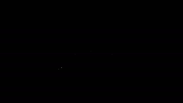 Linea bianca XYZ Sistema di coordinate sull'icona della lavagna isolato su sfondo nero. Asse XYZ per visualizzazione statistiche grafiche. Animazione grafica 4K Video motion — Video Stock