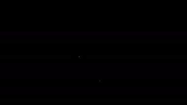 Konuşma baloncuğu simgesindeki beyaz çizgi Vip siyah arkaplanda izole edildi. 4K Video hareketli grafik canlandırması