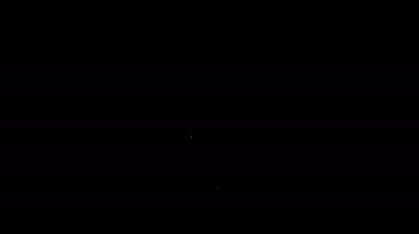 Siyah arkaplanda beyaz çizgi dondurma ikonu var. Güzel sembol. 4K Video hareketli grafik canlandırması