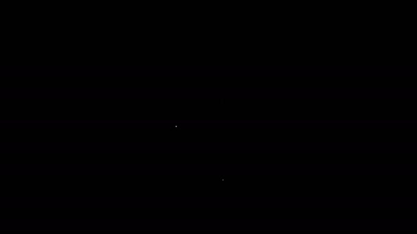 Ligne blanche Vip dans la bulle de la parole icône isolée sur fond noir. Animation graphique de mouvement vidéo 4K — Video