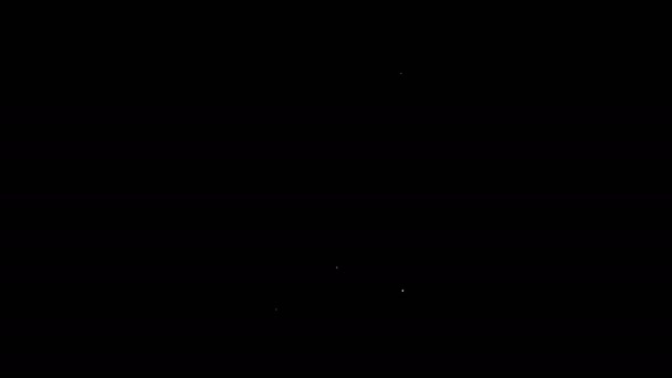Linha branca Ícone de lata de cerveja isolado no fundo preto. Animação gráfica em movimento de vídeo 4K — Vídeo de Stock