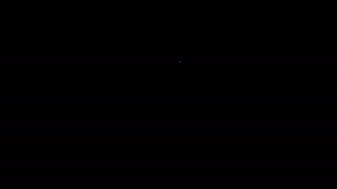 Siyah arka planda beyaz çizgili şampanya ikonu. 4K Video hareketli grafik canlandırması