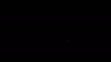 Siyah arka planda izole edilmiş ölüm ilanlarını gösteren beyaz çizgi gazetesi ilanı. 4K Video hareketli grafik canlandırması