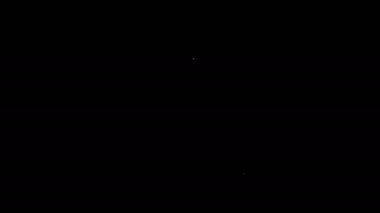 Siyah zemin üzerinde çapraz simge olan beyaz çizgi Grave. 4K Video hareketli grafik canlandırması