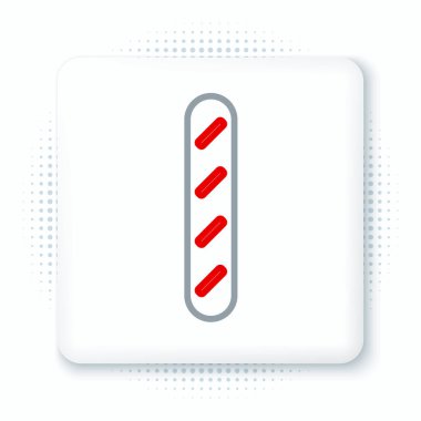 Fransız ekmeği simgesi beyaz arka planda izole edilmiş. Renkli taslak konsepti. Vektör.