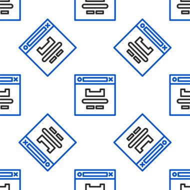 Satır Tarayıcı pencere simgesi beyaz arkaplanda izole edilmiş pürüzsüz desen. Renkli taslak konsepti. Vektör.