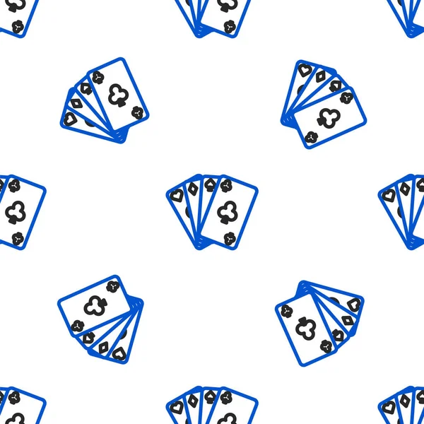 Çizgi Oynatma Kart simgesi beyaz arkaplanda izole edilmiş kusursuz desen. Kumarhane kumarı. Renkli taslak konsepti. Vektör.