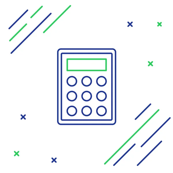 Line Calculator Ikon Elszigetelt Fehér Háttér Könyvelési Szimbólum Üzleti Számítások — Stock Vector