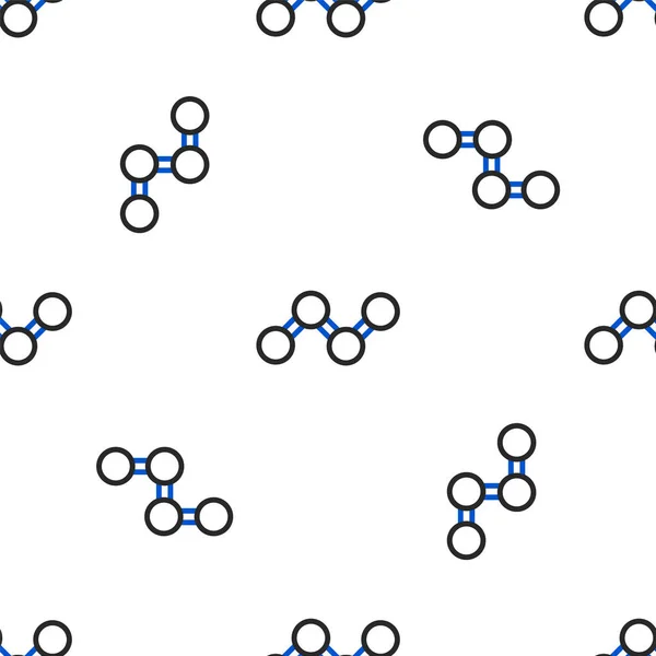 ライン共有アイコンは 白い背景にシームレスなパターンを隔離します コミュニケーションピクトグラム ソーシャルメディア ネットワーク カラフルなアウトラインコンセプト ベクトル — ストックベクタ
