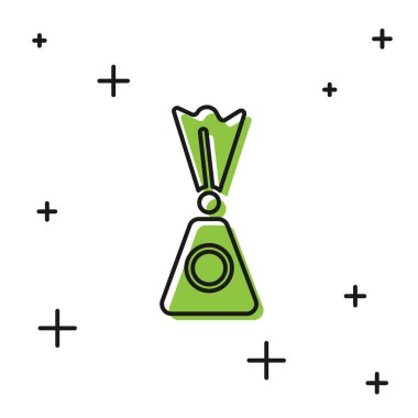 Siyah Şeker simgesi beyaz arkaplanda izole edilmiş. Vektör.