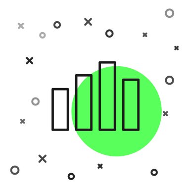 Siyah çizgi müzik eşitleyici simgesi beyaz arkaplanda izole edildi. Ses dalgası. Ses dijital dengeleyici teknolojisi, konsol paneli, nabız müzikali. Vektör.