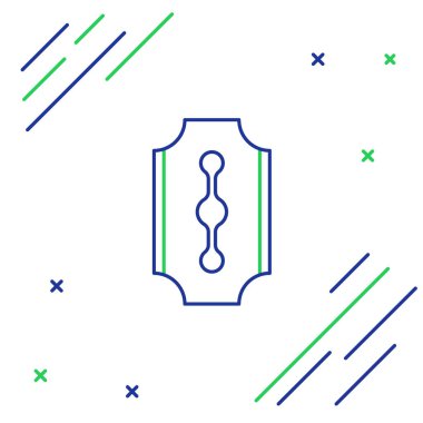 Jilet çizgisi simgesi beyaz arkaplanda izole edildi. Renkli taslak konsepti. Vektör.