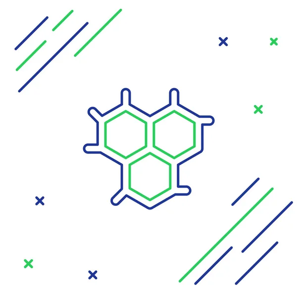 Ícone Fórmula Química Linha Isolado Fundo Branco Hexágono Abstrato Para —  Vetores de Stock