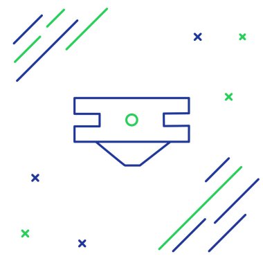 Çizgi Bebek emici bebek bezi simgesi beyaz arkaplanda izole edildi. Renkli taslak konsepti. Vektör.