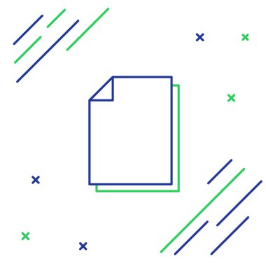 Beyaz arkaplanda satır belgesi simgesi izole edildi. Dosya simgesi. Kontrol listesi simgesi. İş konsepti. Renkli taslak konsepti. Vektör.