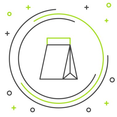 Beyaz arka planda izole kahve çekirdeği ikonu çizgisi. Renkli taslak konsepti. Vektör.