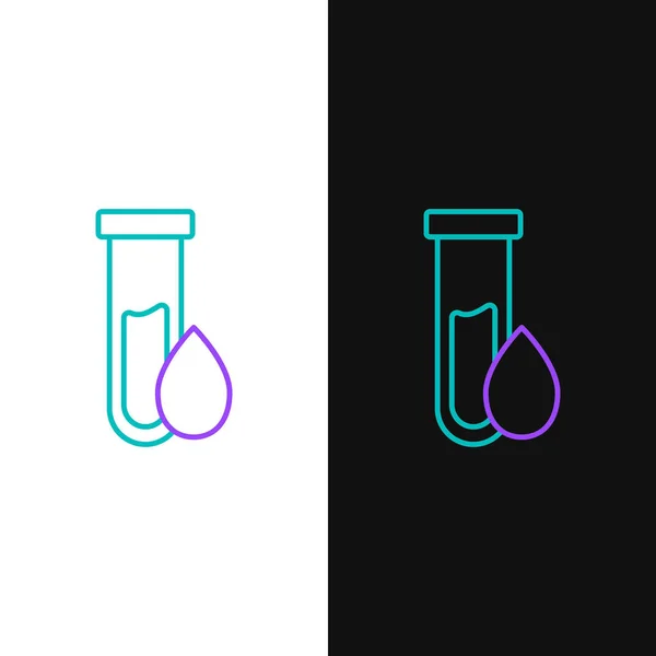 Icono Tubo Prueba Gasolina Line Oil Aislado Sobre Fondo Blanco — Vector de stock