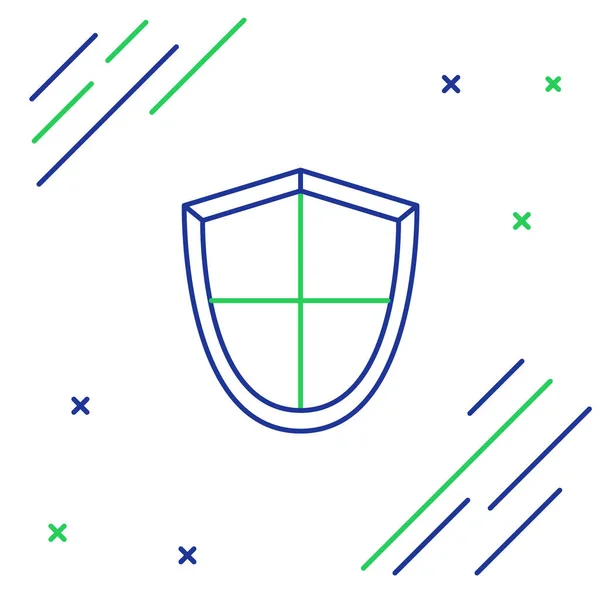 Line Shield Symbol Isoliert Auf Weißem Hintergrund Wachschild Sicherheit Sicherheit — Stockvektor