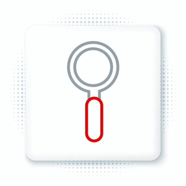 Linie Lupe Symbol Isoliert Auf Weißem Hintergrund Suchen Fokussieren Zoomen — Stockvektor