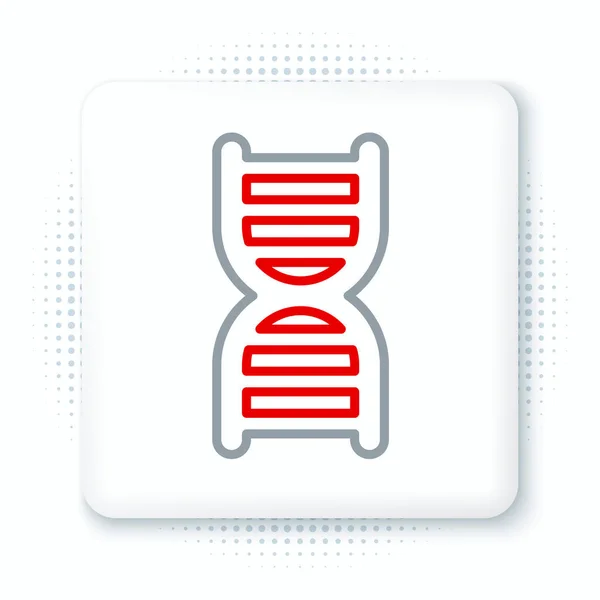 Line Dna Symbol Icon Isolated White Background Colorful Outline Concept — Stock Vector