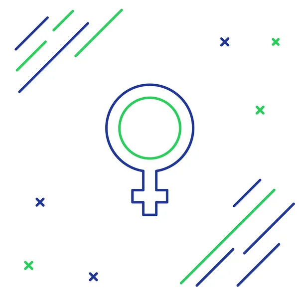 Line Female Gender Symbol Symbol Isoliert Auf Weißem Hintergrund Venus — Stockvektor